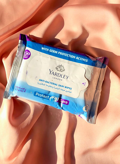 Yardley Anti-Bacterial Skin Wipes 20 Pieces