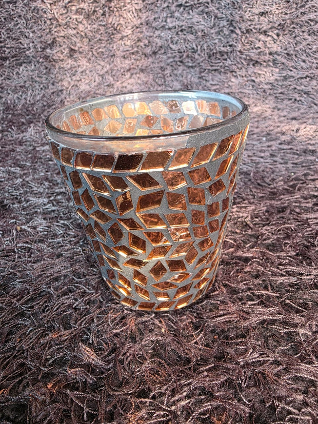 Mirror Art Glass jar