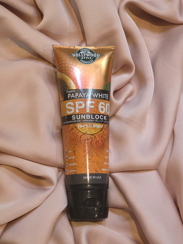 Hollywood Style Organic Papaya White SPF 60 (Face & Body)