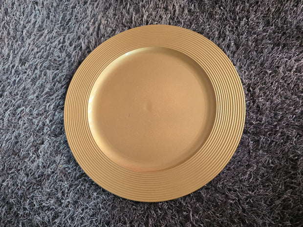 Golden Plastic Enamel Coated Decor Plate