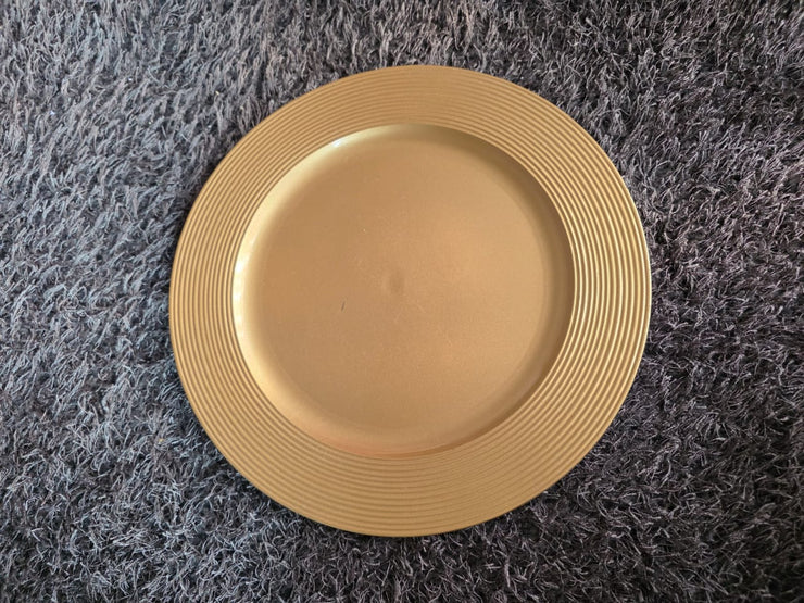 Golden Plastic Enamel Coated Decor Plate
